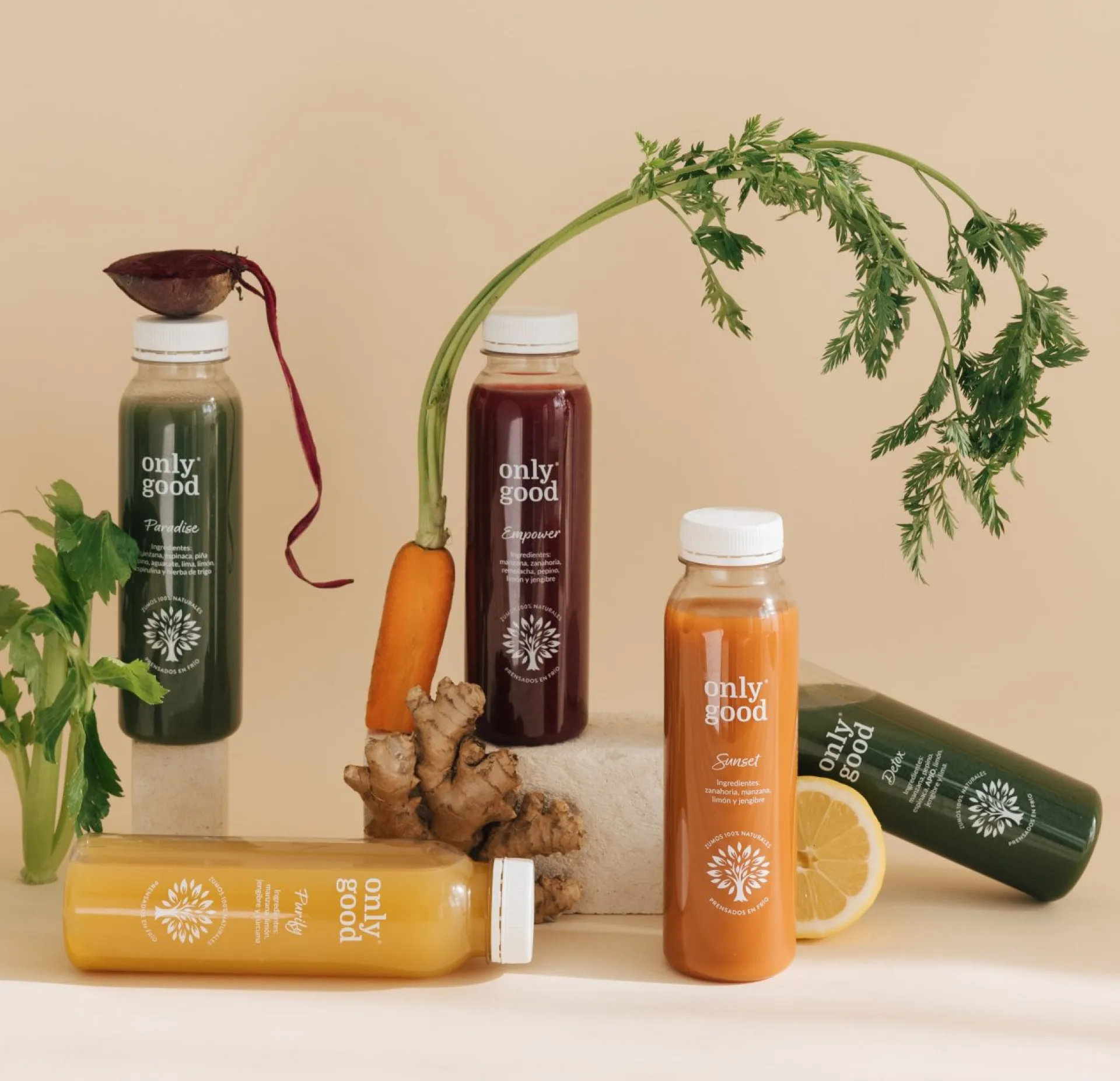 Disponibles en Toda España y Europa los zumos de Only Good